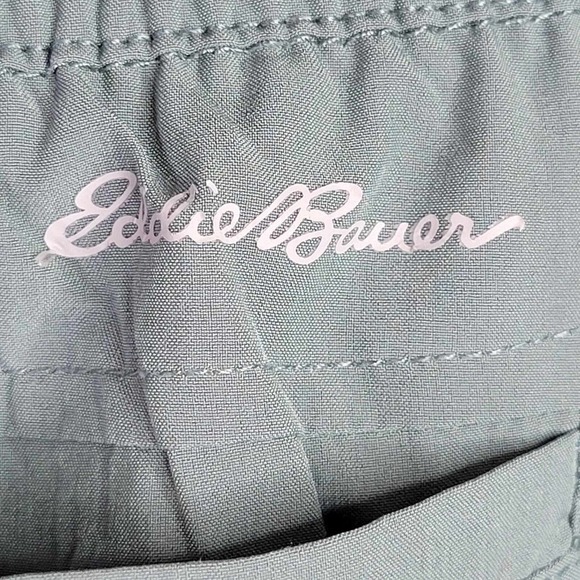 Eddie Bauer Jogger Pants Womens Size L Green Pocket Drawstring Ankle Length - Picture 7 of 9